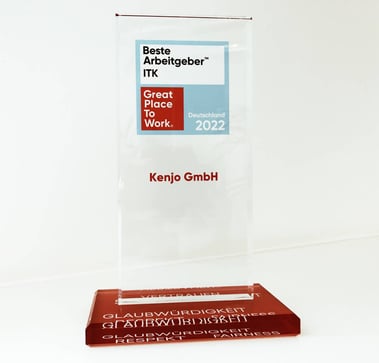 Kenjo's award as Best Employer 2022 in Information and Communication Technologies