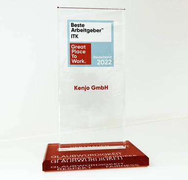 Premio otorgado a Kenjo como Mejor empleador en Tecnologías de la Información y la Comunicación 
