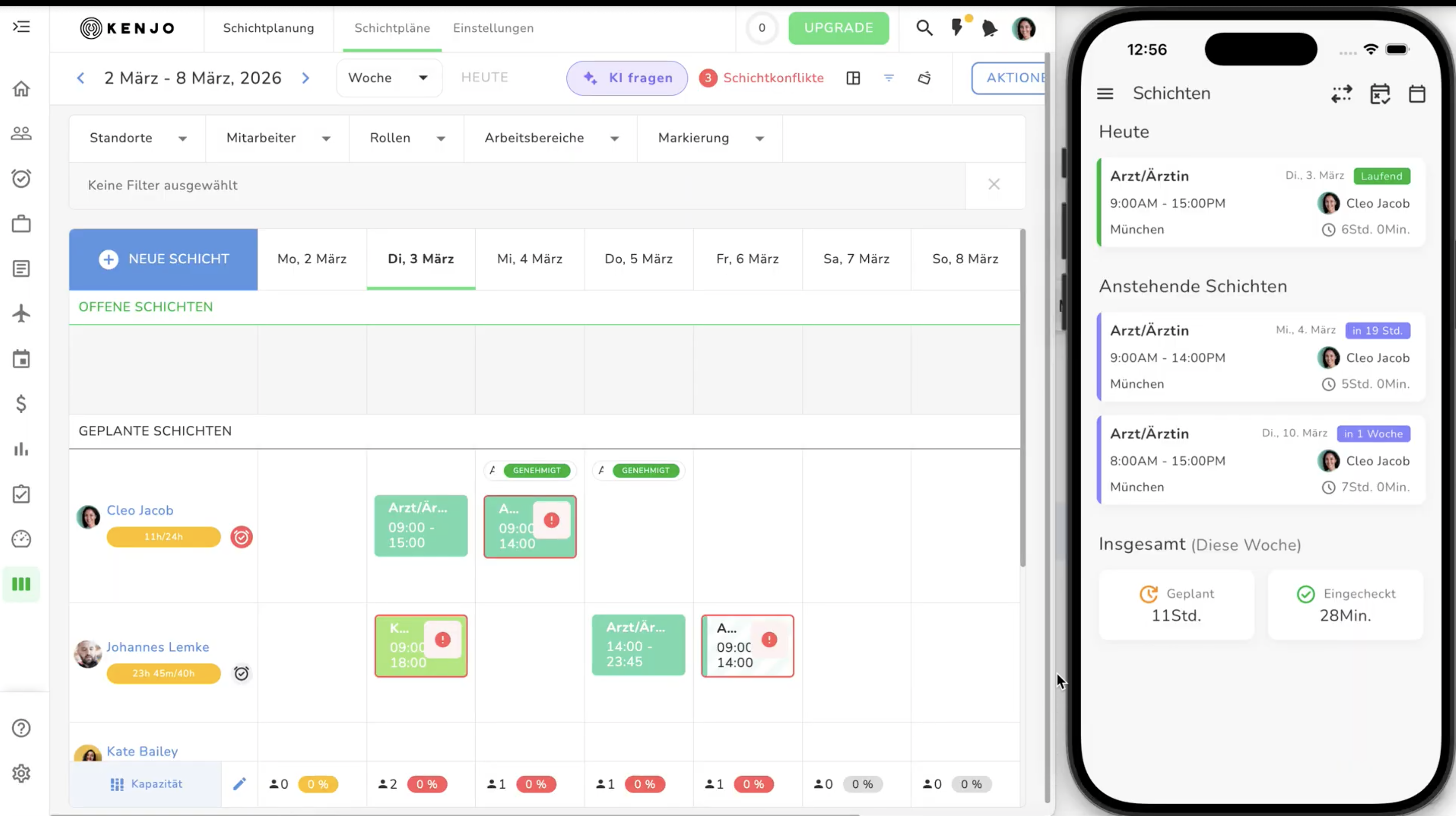 Schichtplan App - Kenjo Schichtplanung