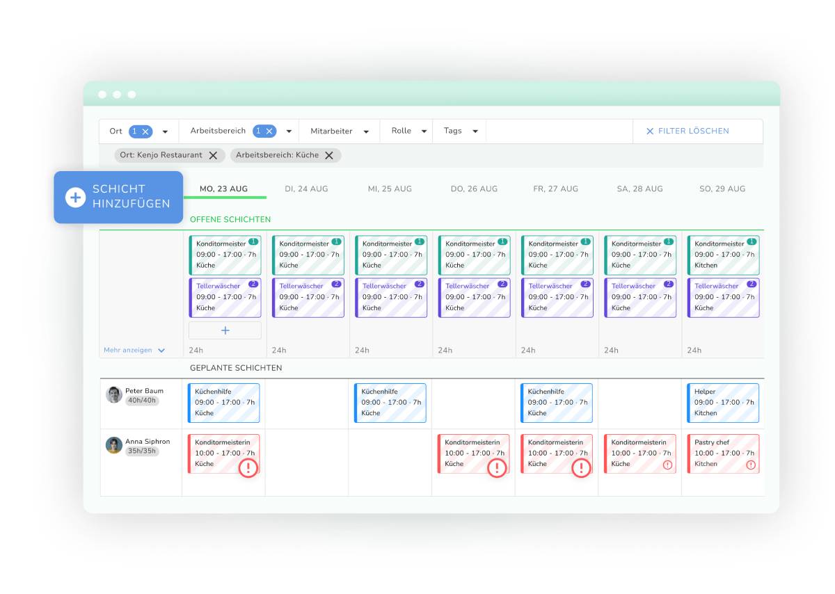 Shift Planning_Kenjo solution