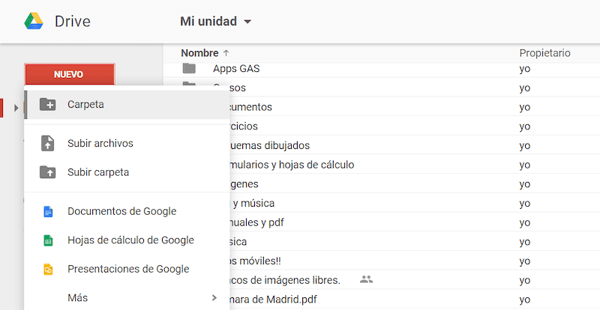 interface google drive